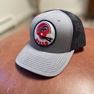 Buffalo Bills custom made vintage patch trucker hat